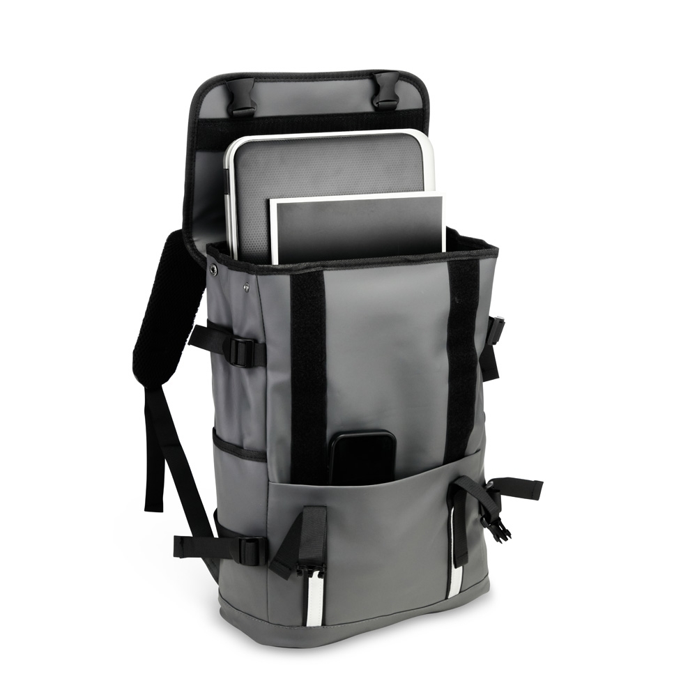 - Huble Brindes Corporativos Mochila Personalizada Couro Sintético 18 Litros - HUBZB-08297 - Imagem 6