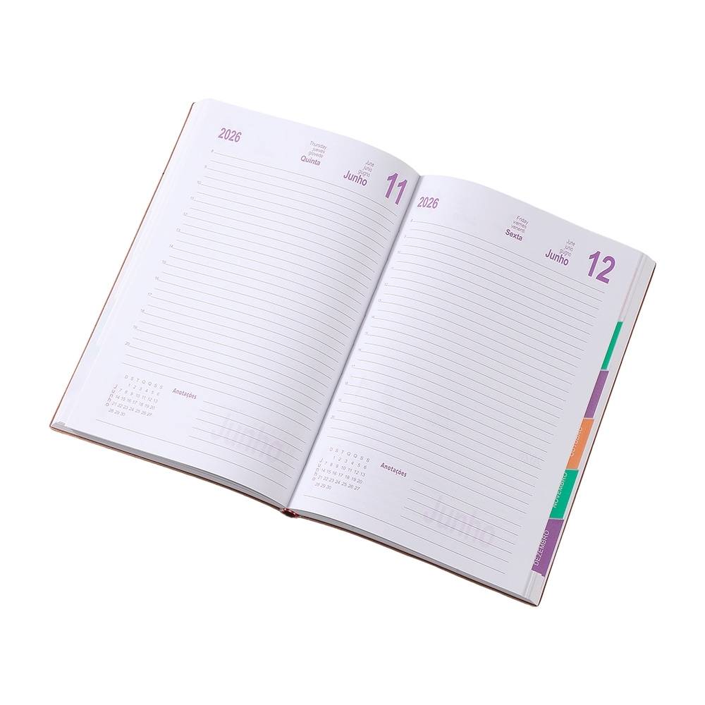 - Huble Brindes Corporativos (21x14 cm) | Agenda Personalizada Anual Couro Sintético - HUBZB-06028 - Imagem 6