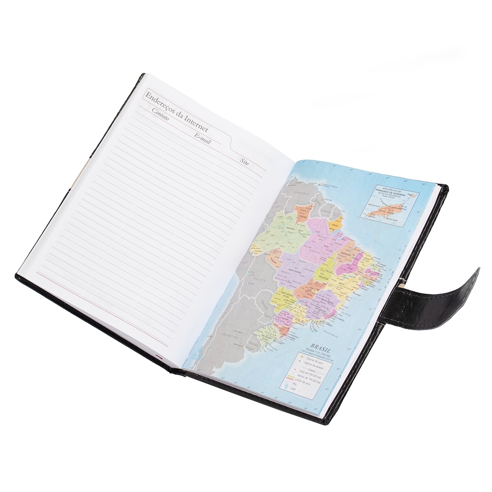 - Huble Brindes Corporativos (20x14 cm) | Agenda Personalizada Diária Anual Fecho Couro - HUBZB-13919 - Imagem 10