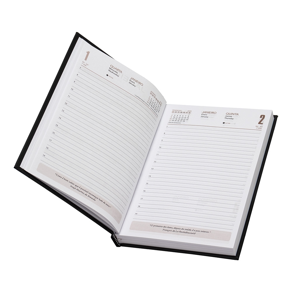 - Huble Brindes Corporativos (20x14 cm) | Agenda Personalizada Anual Cromato - HUBZB-14928 - Imagem 8