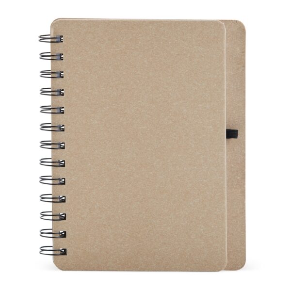 Caderno ecológico preto porta caneta personalizado corporativo