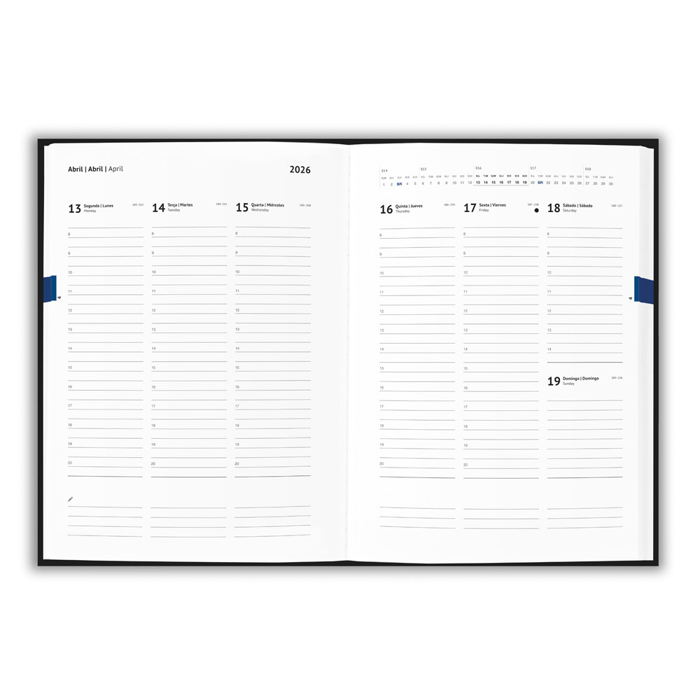 - Huble Brindes Corporativos (24x17 cm) | Agenda Personalizada Anual Pele Reciclada- HUBSP-66217 - Imagem 8