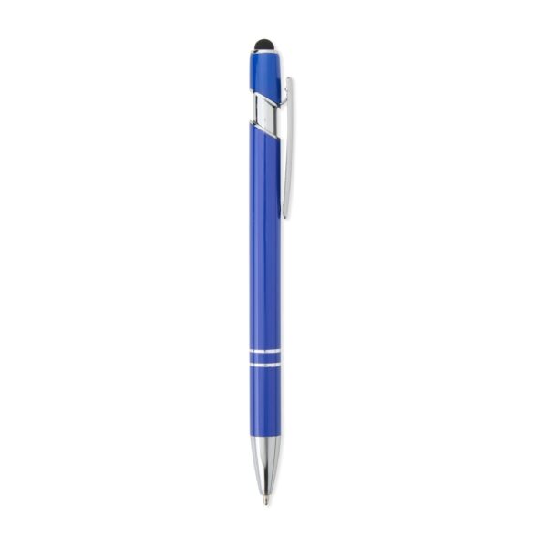 Caneta metal corporativa touch branco gravação laser