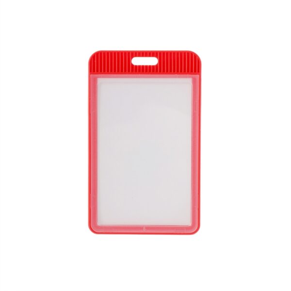 Porta crachá cinza personalizado para eventos B2B