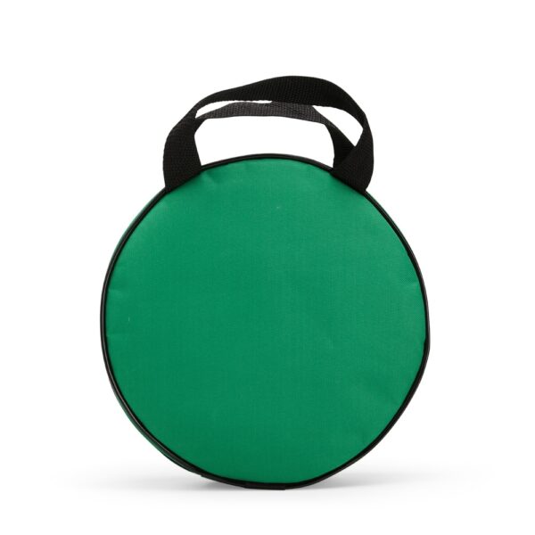 Porta-pratos preto com logo empresa gravação silk