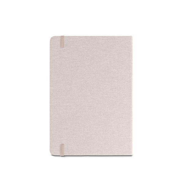 Caderno azul marinho A5 PET reciclado gravação transfer