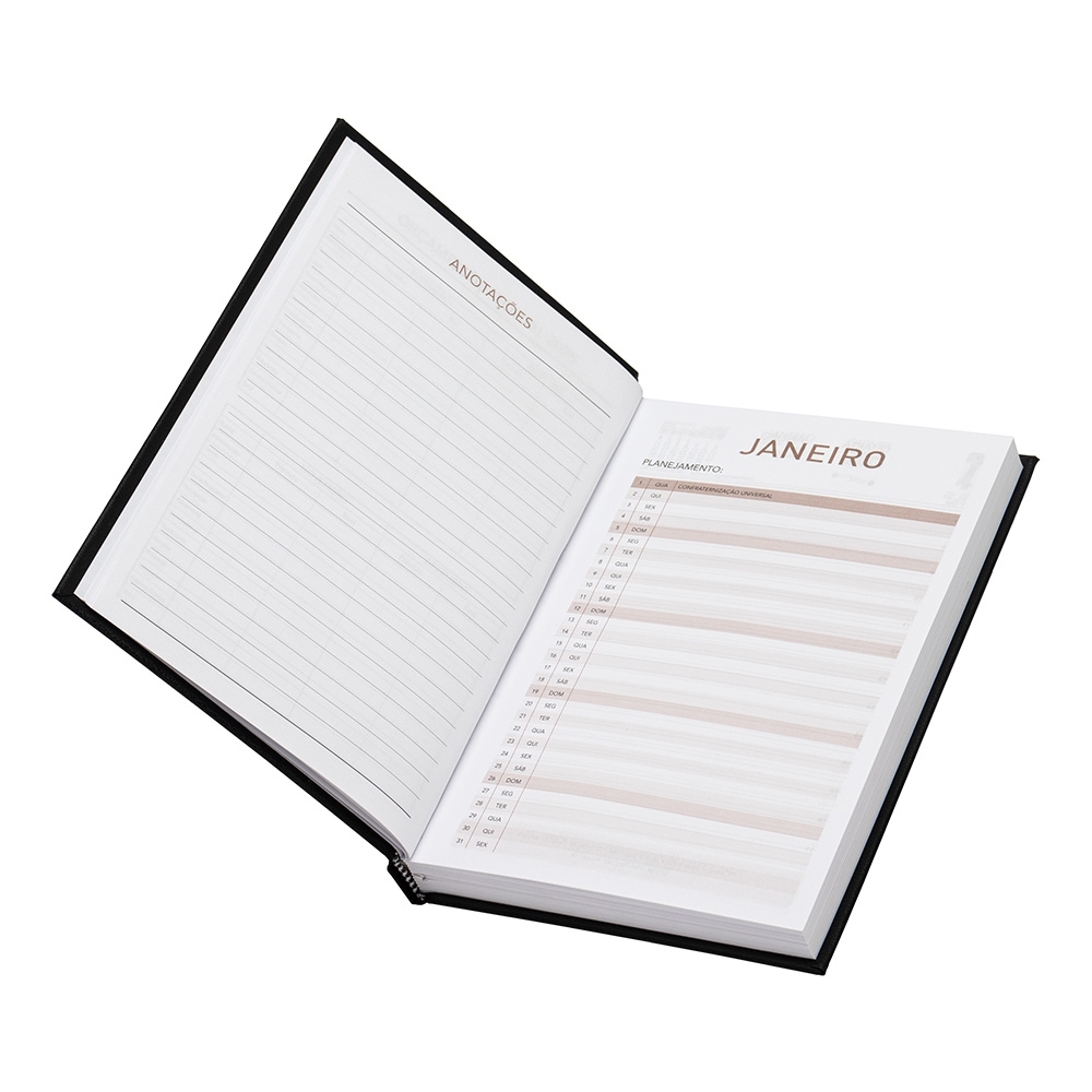 - Huble Brindes Corporativos (20x14 cm) | Agenda Personalizada Anual Cromato - HUBZB-14928 - Imagem 7