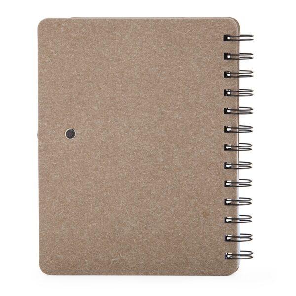 Caderno ecológico corporativo kraft preto com logo empresa