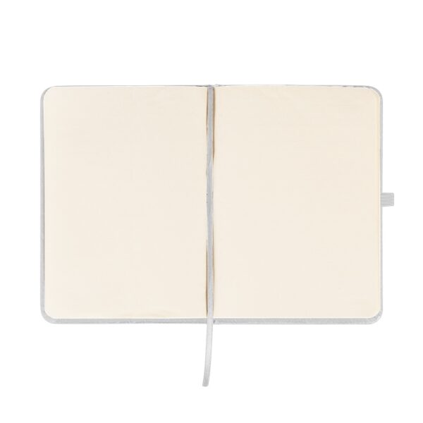 Caderno corporativo moleskine branco com gravação silk 1 cor