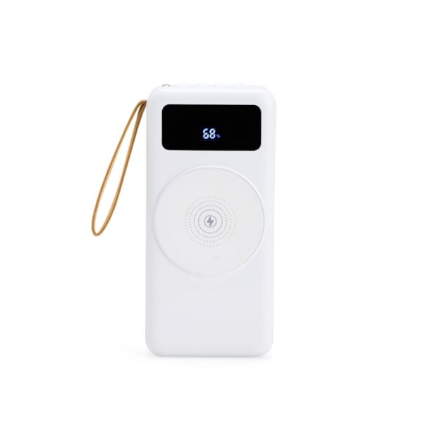 Power bank multissaídas branco gravação UV digital empresa