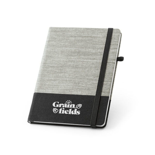 Caderno personalizado azul transfer para brindes B2B