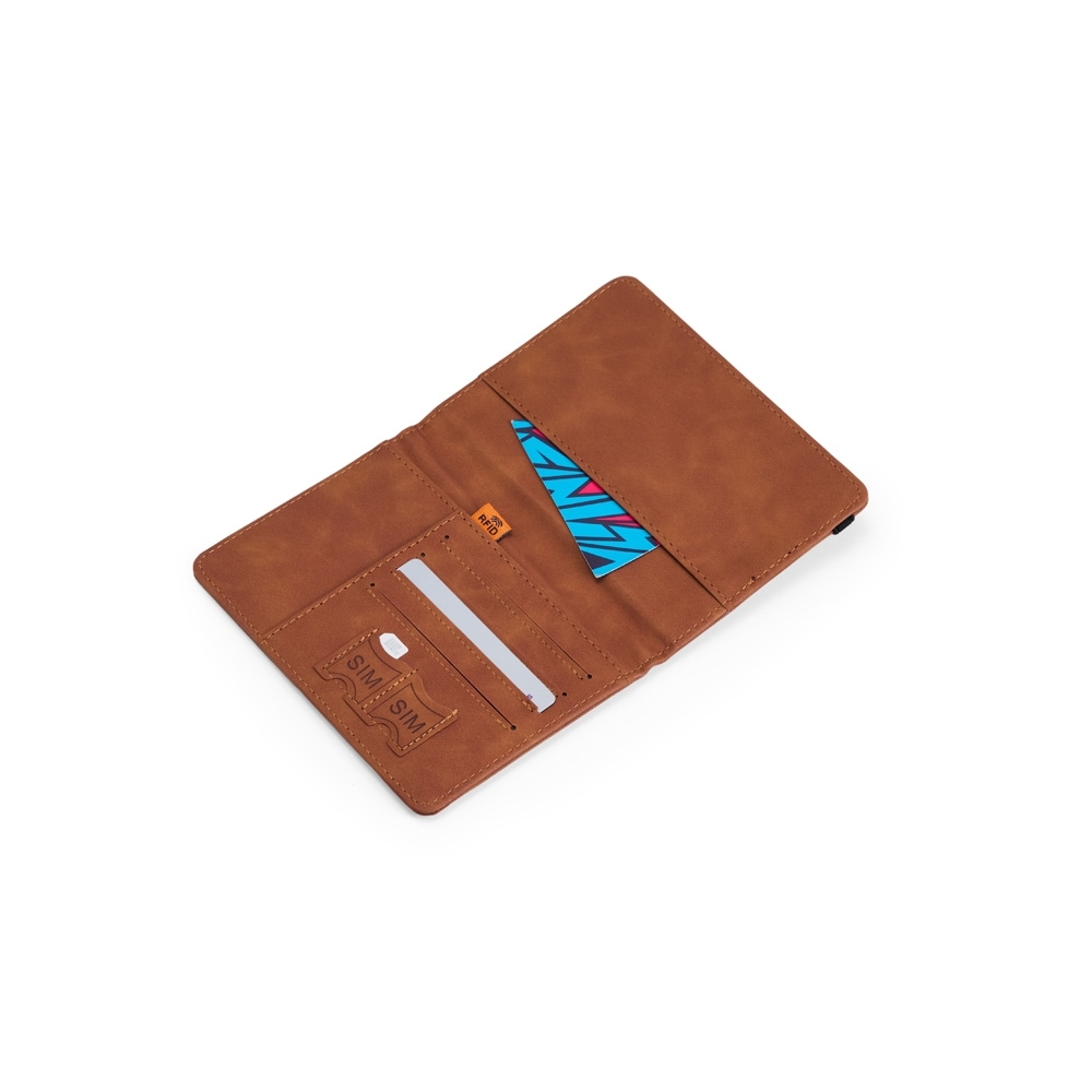 - Huble Brindes Corporativos Porta Passaporte Personalizado Couro Sintético - HUBZB-18880 - Imagem 3