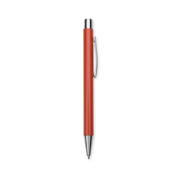 Brinde executivo caneta metal laranja claro UV
