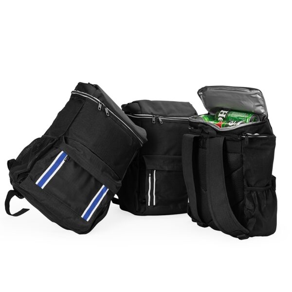 Brinde mochila térmica preta gravação silk com logomarca