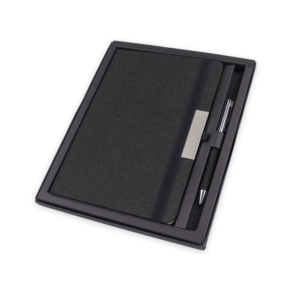 - Huble Brindes Corporativos (21x14) Kit Personalizado Caderno Caneta - HUBAS-CAD155 - Imagem 6