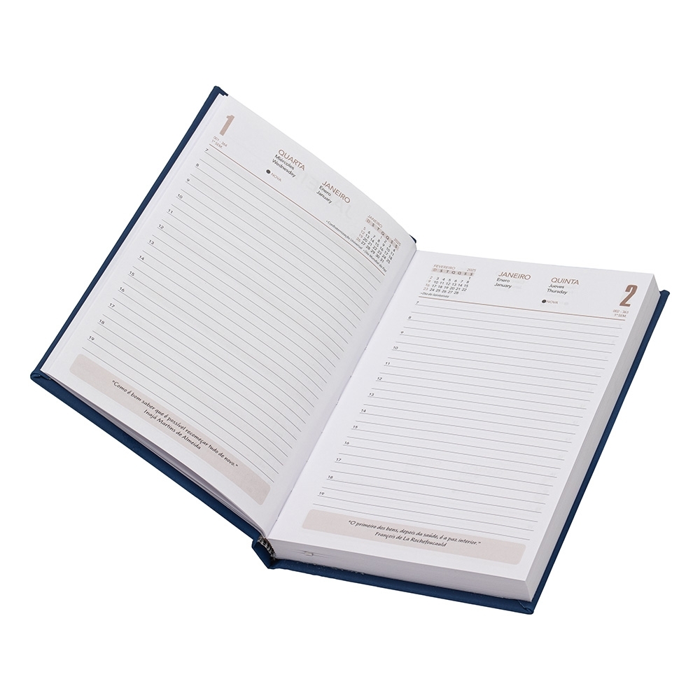 - Huble Brindes Corporativos (21x14 cm) | Agenda Personalizada Anual Emborrachada - HUBZB-14929 - Imagem 9