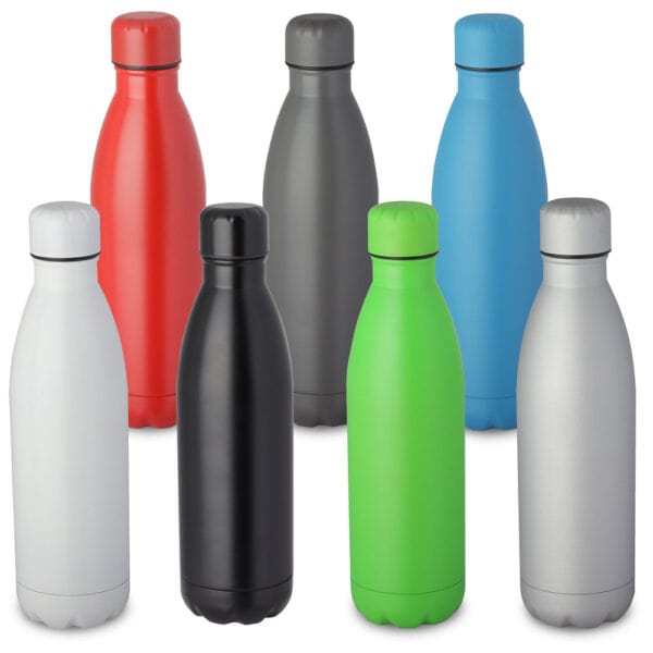 Garrafa personalizada inox 750mL preta com logo