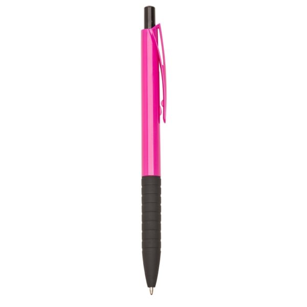 Caneta plástica amarela impressão silk para eventos B2B