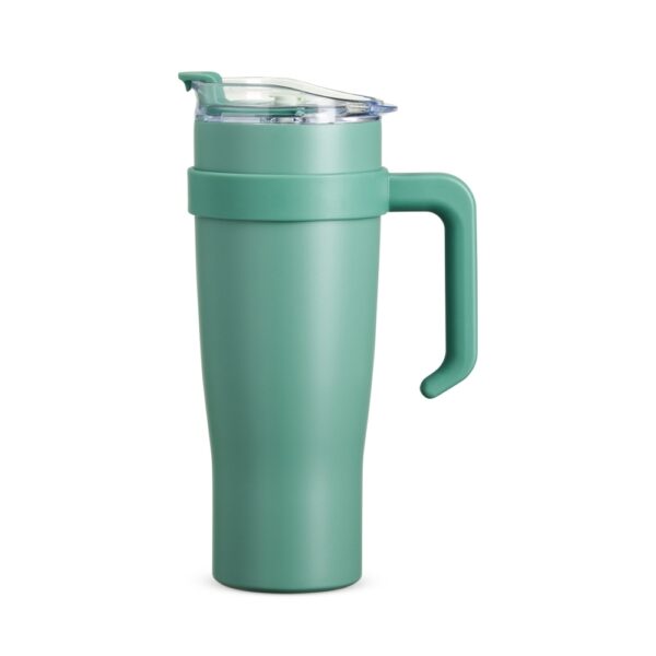 Caneca térmica verde corporativa 1,2L personalizada
