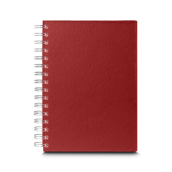 Caderno A5 vermelho personalizado com logomarca
