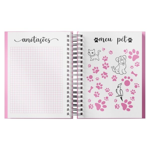 Brinde corporativo planner rosa 20x15 percalux silk