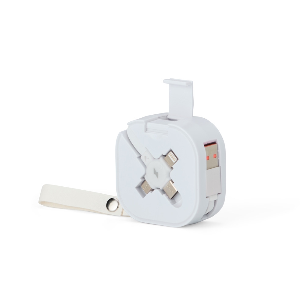 - Huble Brindes Corporativos Cabo USB Retrátil Personalizado 3 em 1 HUBZB-18762 - Imagem 4