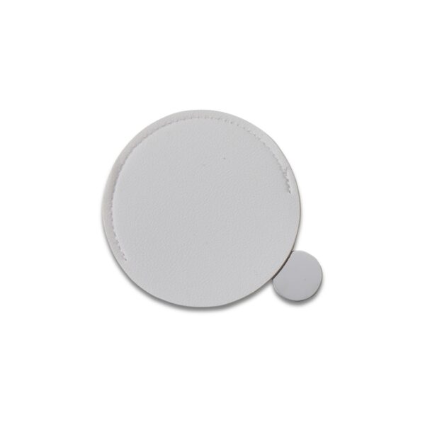 Espelho inox branco com logo silk screen brinde empresarial
