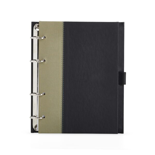 Caderno brinde empresarial couro sintético com logo silk