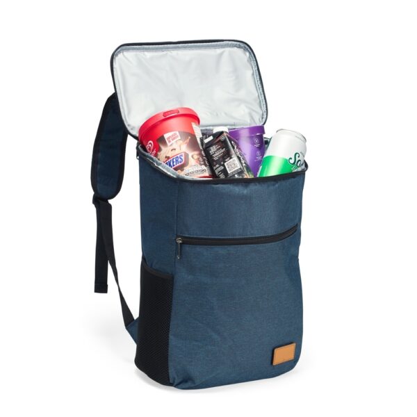 Brinde executivo mochila térmica 18 litros azul logo