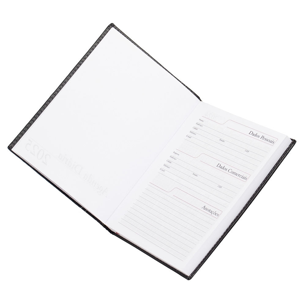 - Huble Brindes Corporativos (20x14 cm) | Agenda Personalizada Diária Anual Couro - HUBZB-13287 - Imagem 6