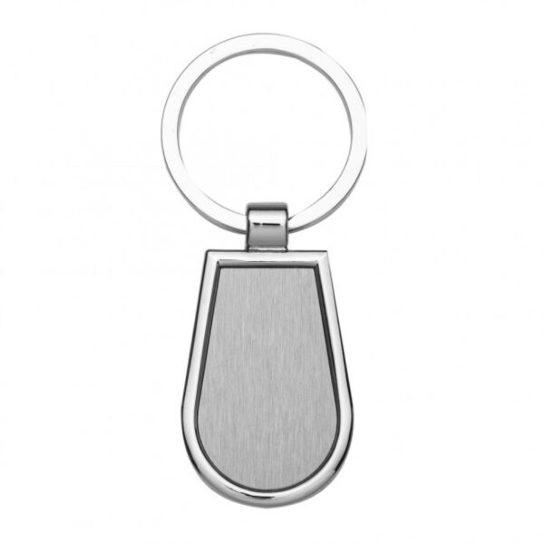 Chaveiro personalizado metal prata com gravação laser