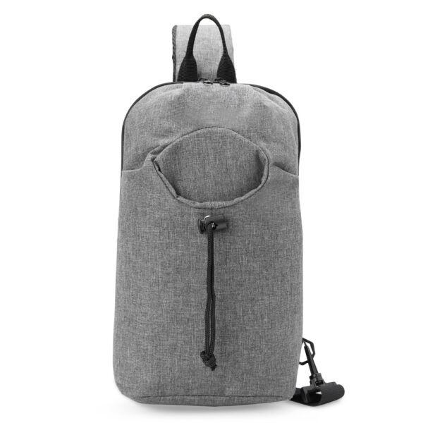 Mochila corporativa ombro cinza 5L gravação silk empresa