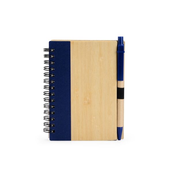 Brinde corporativo caderno ecológico azul silk empresa