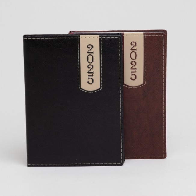 - Huble Brindes Corporativos (20x14 cm) | Agenda Personalizada Diária Anual Couro - HUBZB-14461