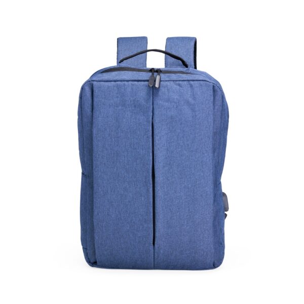 Mochila azul corporativa personalizada gravação transfer 20L