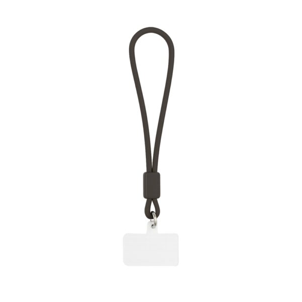 Pulseira segurança smartphone preta com logo empresa