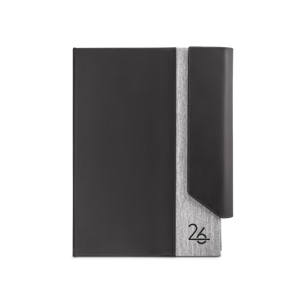 - Huble Brindes Corporativos (21x14 cm) | Agenda Personalizada Anual PU e rPET Fecho- HUBSP-66214 - Imagem 2