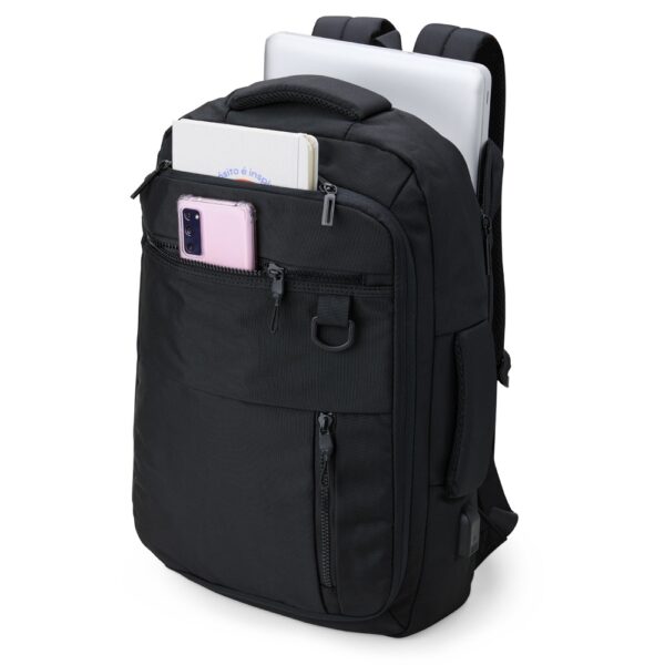 Brinde mochila preta 20L personalização transfer silk