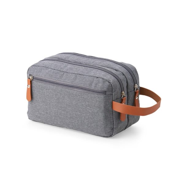 Necessaire preta com logomarca para brindes corporativos
