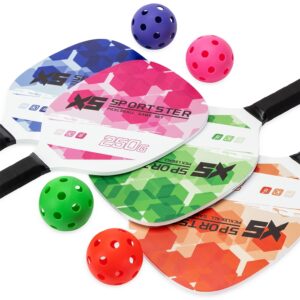 Kit Raquetes Pickleball Personalizado 6 Peças - HUBZB-09167