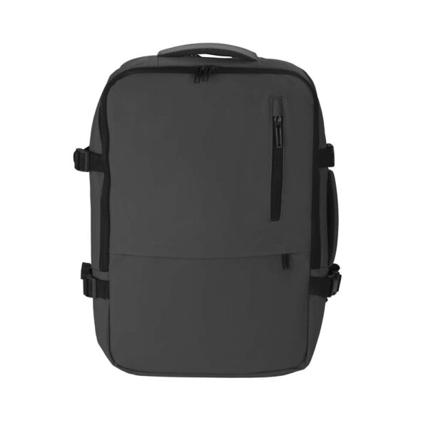 Mochila pasta cinza corporativa para brindes B2B