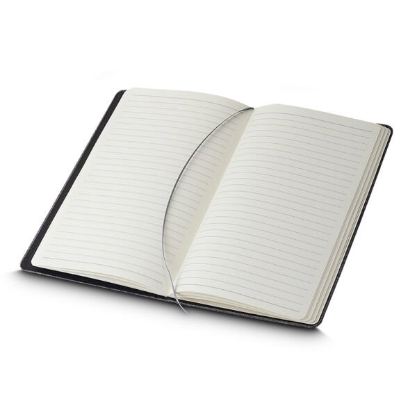 Caderno corporativo cinza com gravação silk 21x14cm