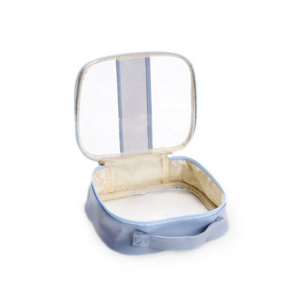 Necessaire azul claro impermeável gravação silk empresa
