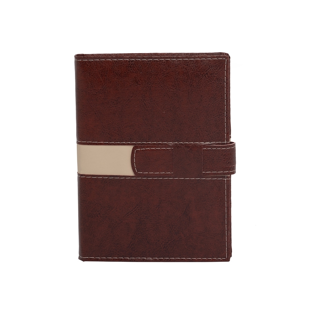 - Huble Brindes Corporativos (20x14 cm) | Agenda Personalizada Diária Anual Fecho Couro - HUBZB-13919 - Imagem 2