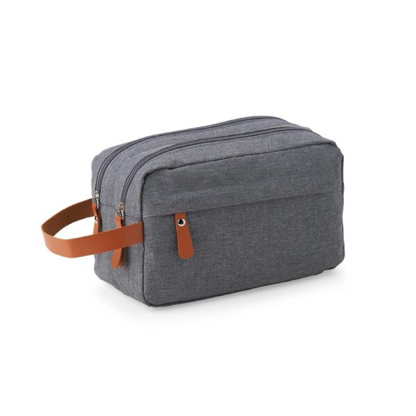 Necessaire azul com logo empresa gravação silk corporativa