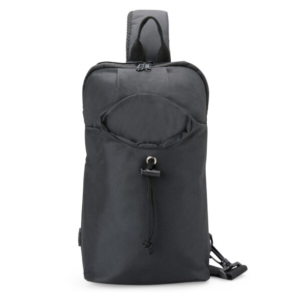 Brinde corporativo mochila preta 5L personalizada com logo