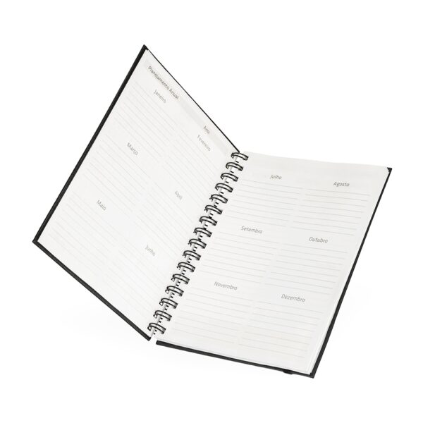 Caderno executivo vermelho gravação UV digital