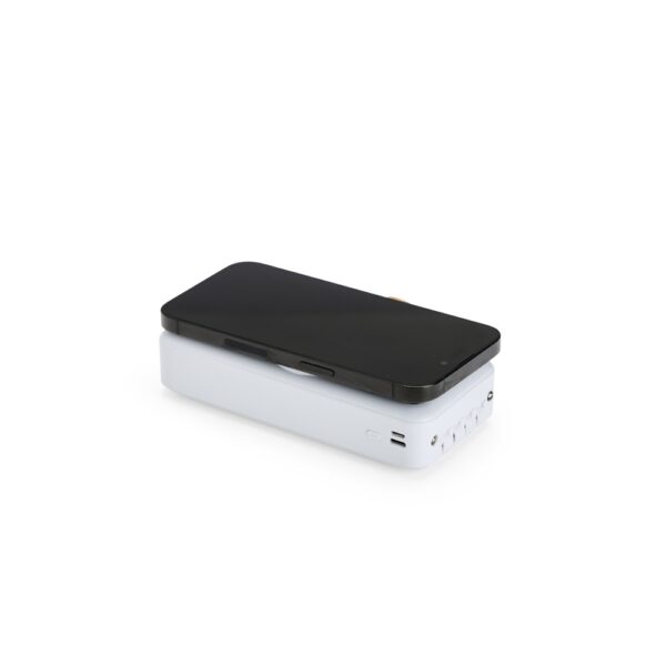 Carregador 20000mAh preto personalizado gravação silk empresa