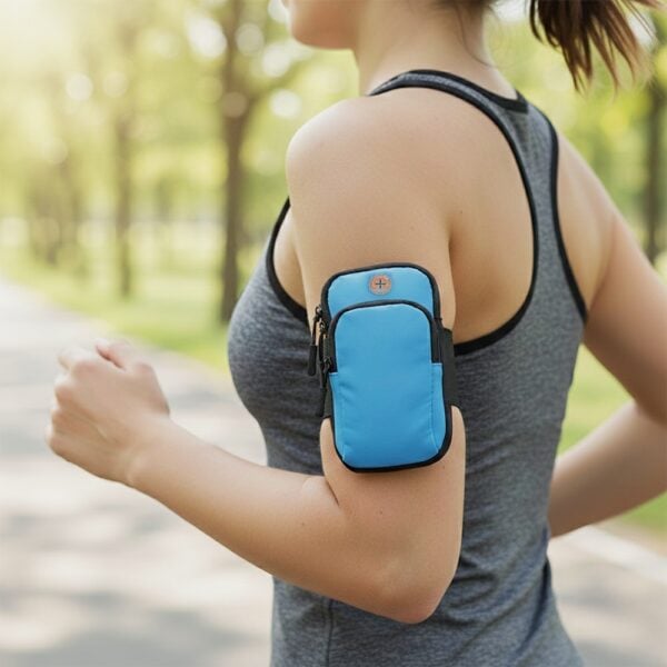 Porta-celular preto neoprene gravação silk corporativo