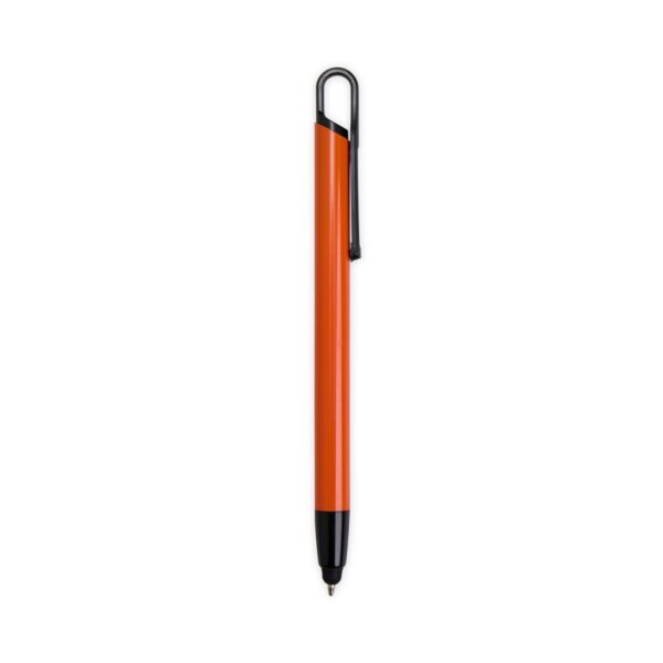 Caneta metal touch vermelha personalizada com marca
